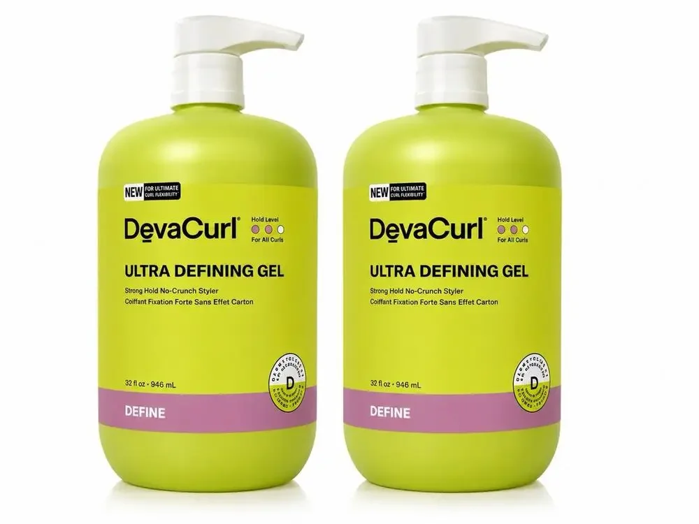 DevaCurl Ultra Defining Gel Strong Hold No-Crunch Styler 32 fl oz 2 Pack